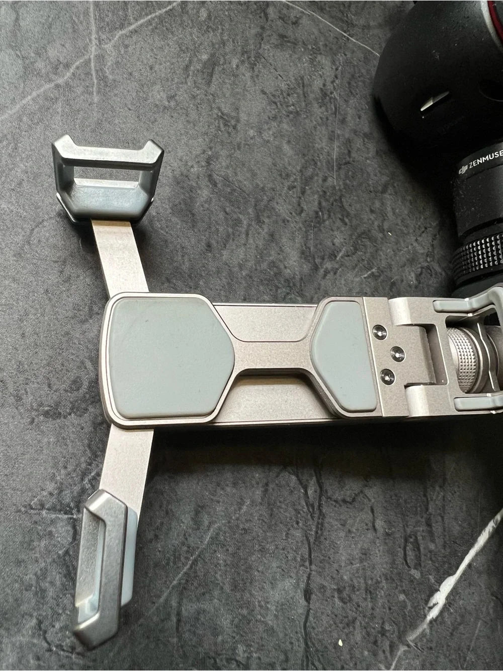 DJI Osmo Zenmuse X3 handheld gimbal with phone mount and accessories